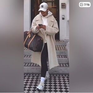 NWT ZARA Oversized Wool Blend Coat Size XL